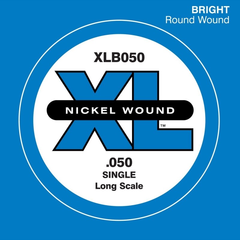 Nickel Wound Bass Guitar Single String, Long Scale, .050