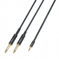 Cavo adattatore Wiremaster Mini jack stereo 3,5 - 2 x Jack 6,3 Mono / 3mt