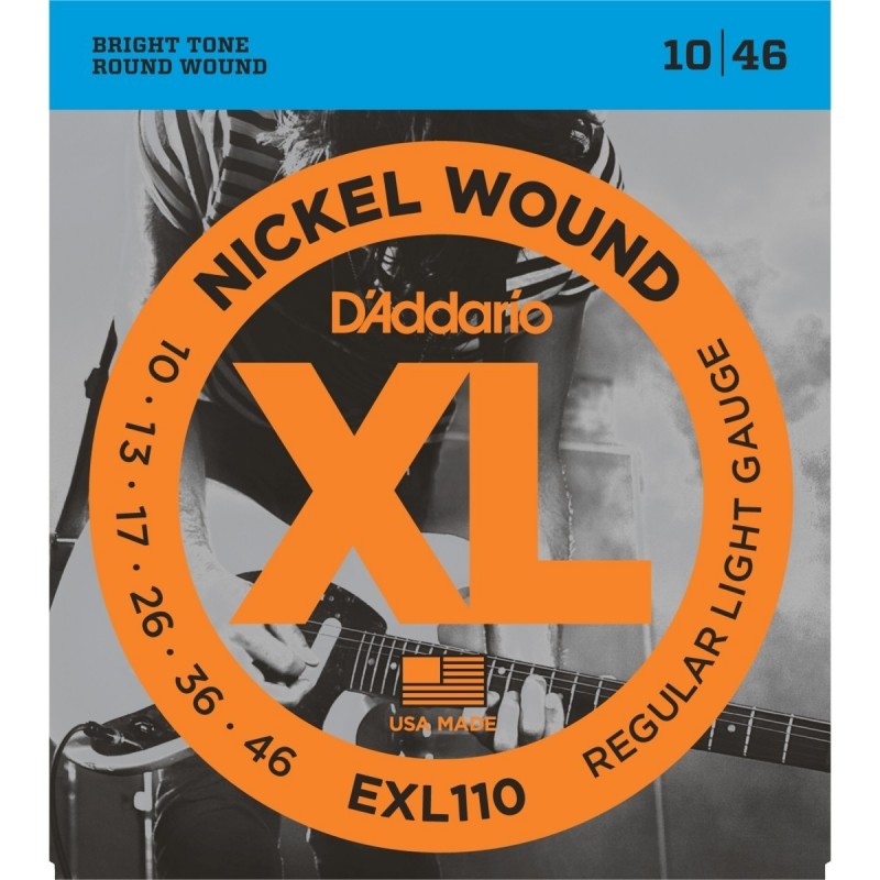 Nickel Wound Electric Guitar Strings, Regular Light, 10-46