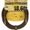 Cavo 18.6' 6m per strumenti acustici Paramount, Brown