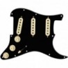 Battipenna Stratocaster precablato, Tex-Mex SSS, PG Black a 11 fori