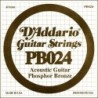 Phosphor Bronze Wound Acoustic Guitar Single String, .024