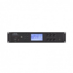 Amplificatore mixer 250W integrato a 6 zone con timer, USB, SD, BT e Radio