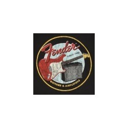 Maglietta Fender® 1946 chitarre e amplificatori, nero vintage, XXL