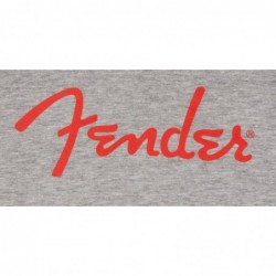 Maglietta Fender® Spaghetti Logo L/S, Grigio Melange, S