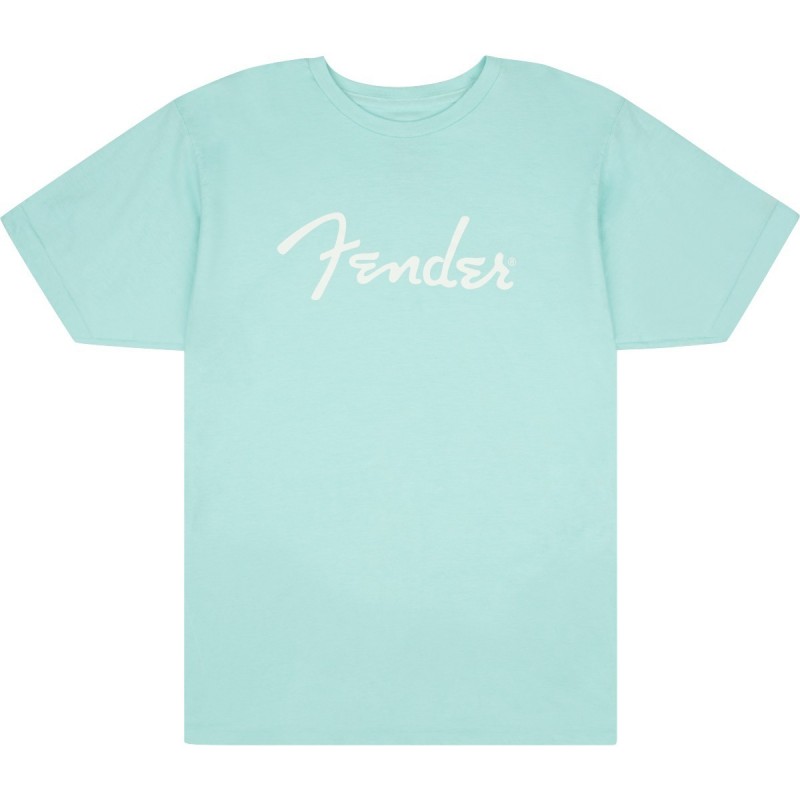 Maglietta Fender® Spaghetti Logo, Daphne Blue, L