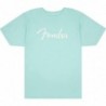 Maglietta Fender® Spaghetti Logo, Daphne Blue, S