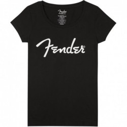 T-shirt Fender® Spaghetti Logo da donna Black Small