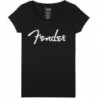 T-shirt Fender® Spaghetti Logo da donna Black Small