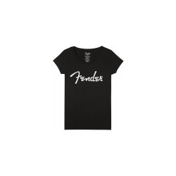 T-shirt Fender® Spaghetti Logo da donna Black Small