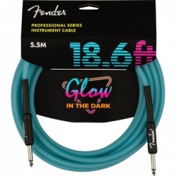 Cavo Fender Professional Glow in the dark, Blue, 18.6'(5m)