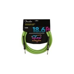 Cavo Fender Professional Glow in the dark, Green, 18.6'(5m)