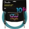 Cavo Fender Professional Glow in the dark, Blue, 10'(3m)