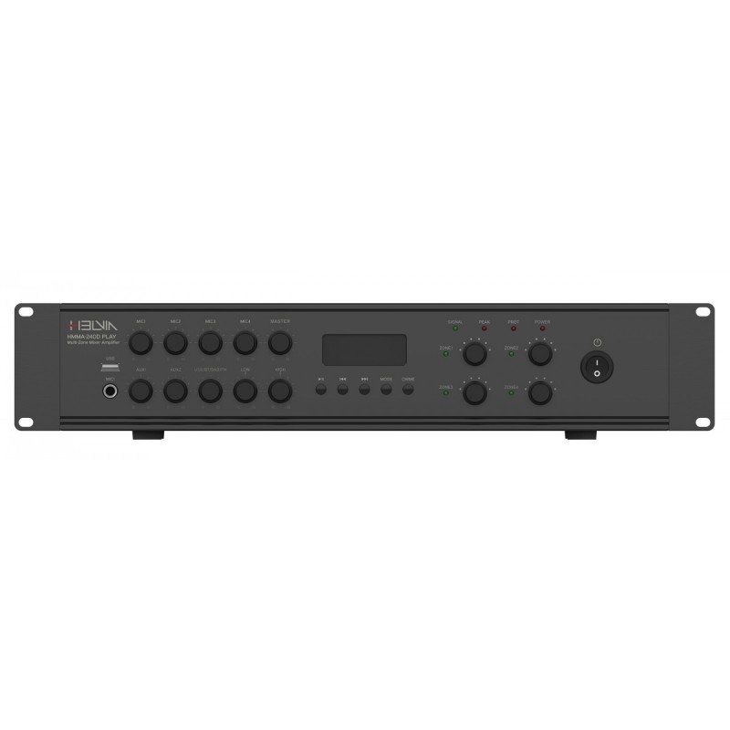 Mixer-Amplificatore 4-Zone 240W 2-Unità Rack con DAB+/FM/USB/BT