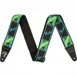 Tracolla fender neon monogrammed, green/blue