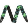 Tracolla fender neon monogrammed, green/blue