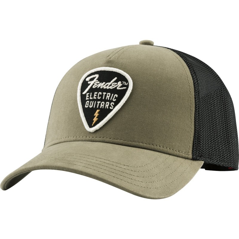 Fender snap back pick patch hat, olive