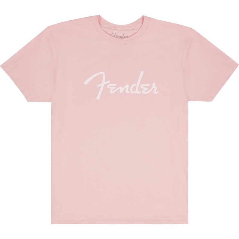 T-shirt fender® spaghetti logo, shell pink, s