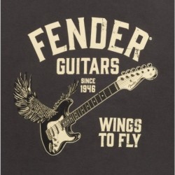 Fender® wings to fly t-shirt, vintage black, m