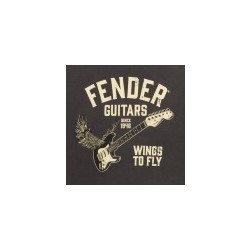 Fender® wings to fly t-shirt, vintage black, m