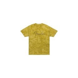 T-shirt fender® spaghetti logo tie-dye, senape, s