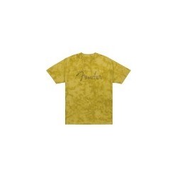 T-shirt fender® spaghetti logo tie-dye, senape, m