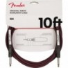Cavo fender original limited edition series instrument cable , 10', oxblood