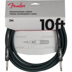 Cavo fender limited edition tweed series instrument cable , 10', sherwood green