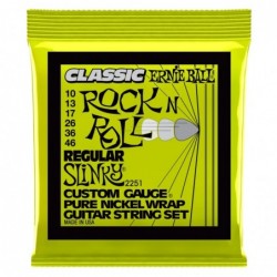 Corde per chitarra elettrica regular slinky classic rock n roll, pure nickel wrap, 10-46 gauge