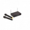 Radiomicrofono VHF Doppio Plug and Play con 2 Mic. Palmari (205.75 MHz - 209.8 MHz)