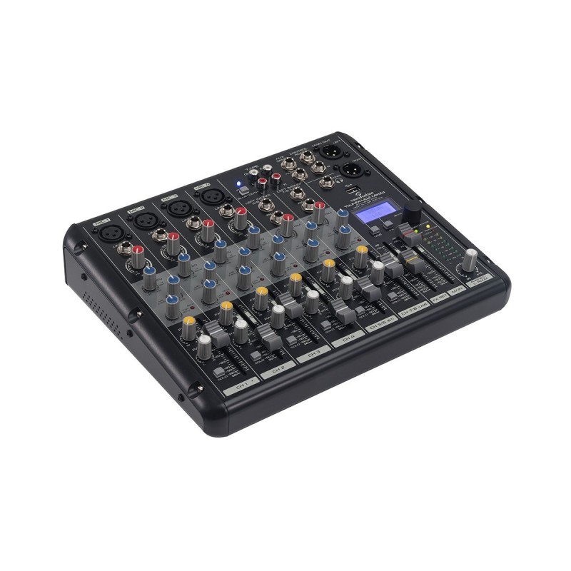Mixer Professionale 8-Canali con Lettore MP3, connessione BT e Multieffetto