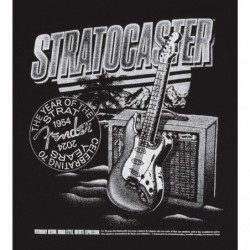 T-shirt fender stratocaster''℠70th anniversary, tee, black, xxl