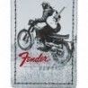 Targetta bagaglio fender 9106101003  vintage ad luggage tag, motorcycle rider