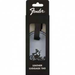 Targetta bagaglio fender 9106101003  vintage ad luggage tag, motorcycle rider