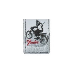 Targetta bagaglio fender 9106101003  vintage ad luggage tag, motorcycle rider