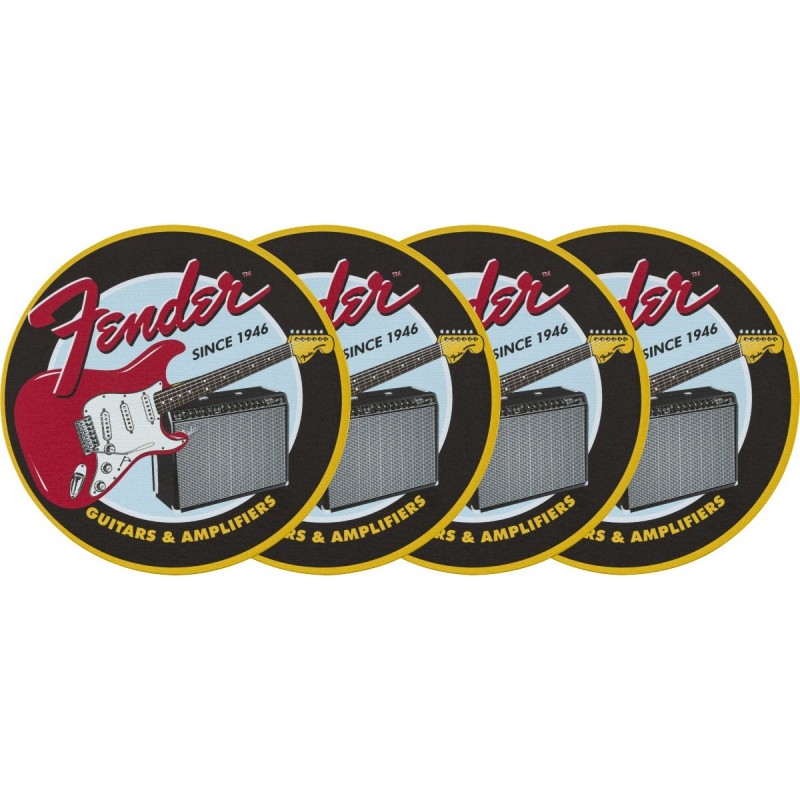 Sottobicchieri fender 1946 guitars & amps coaster set