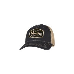 Cappello fender transition logo patch hat, black/stone one size