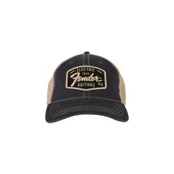 Cappello fender transition logo patch hat, black/stone one size