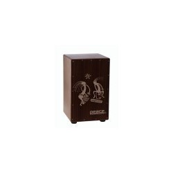 Cajon in stile flamenco con tavola in noce scuro