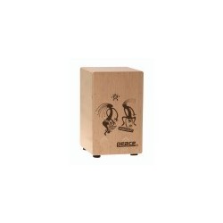 Cajon in stile flamenco con tavola in noce chiaro