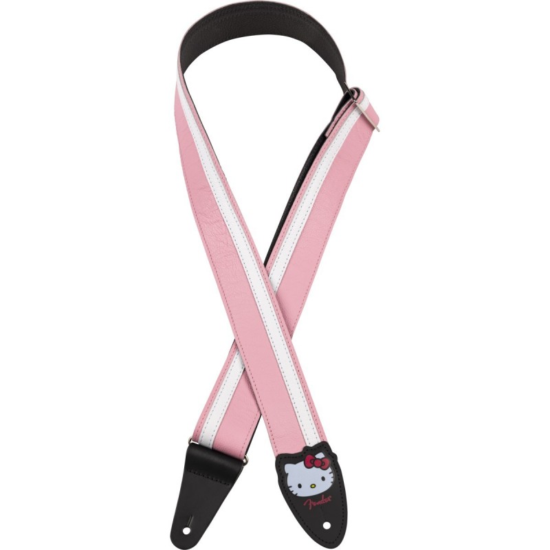 Tracolla fender® x hello kitty® in pelle, pink