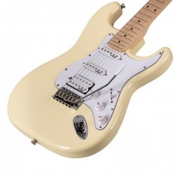 Chitarra elettrica double cutaway con 2 single coil + humbucker splittabile e meccaniche autobloccanti (equipaggiata Wilkinson,