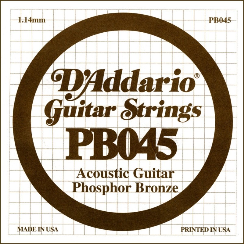 Phosphor Bronze Wound Acoustic Guitar Single String, .045