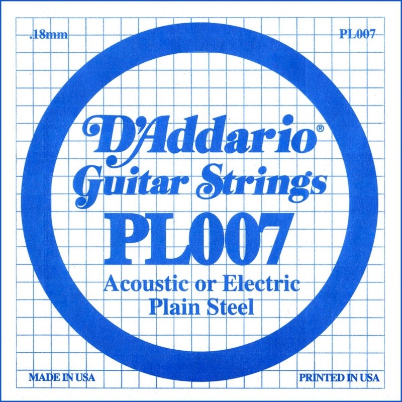 Plain Steel Guitar Single String, .007