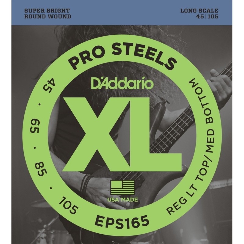 ProSteels Bass Guitar Strings, Custom Light, 45-105, Long Scale