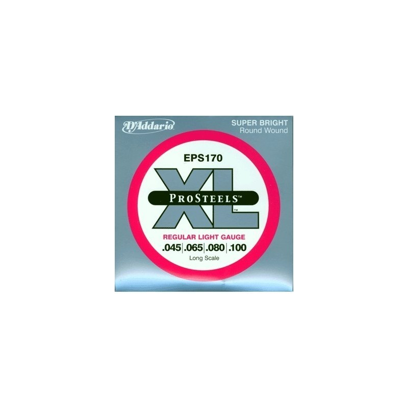 ProSteels Bass Guitar Strings, Light, 45-100, Long Scale