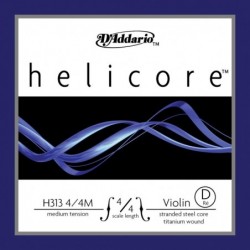 Corda Singola RE per Violino Serie Helicore, 4/4, Medium Tension