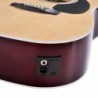 Chitarra acustica dreadnought cutaway elettrificata con top in abete