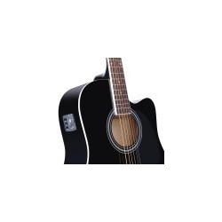 Chitarra acustica dreadnought cutaway elettrificata con top in abete