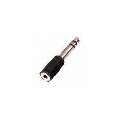 Adattatore Jack Femmina 3.5mm - Jack Maschio 6.3mm STEREO (conf. 1 pezzo)